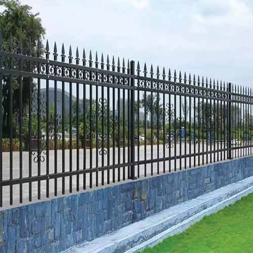 Wholesale exterior decorative steel fences home villa outdoor garden wall metal fencing wrought iron art fence designs